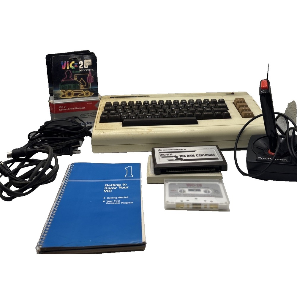 Commodore VIC 20 Computer Vintage Console Keyboard Accessories VIC-20 Parts Only